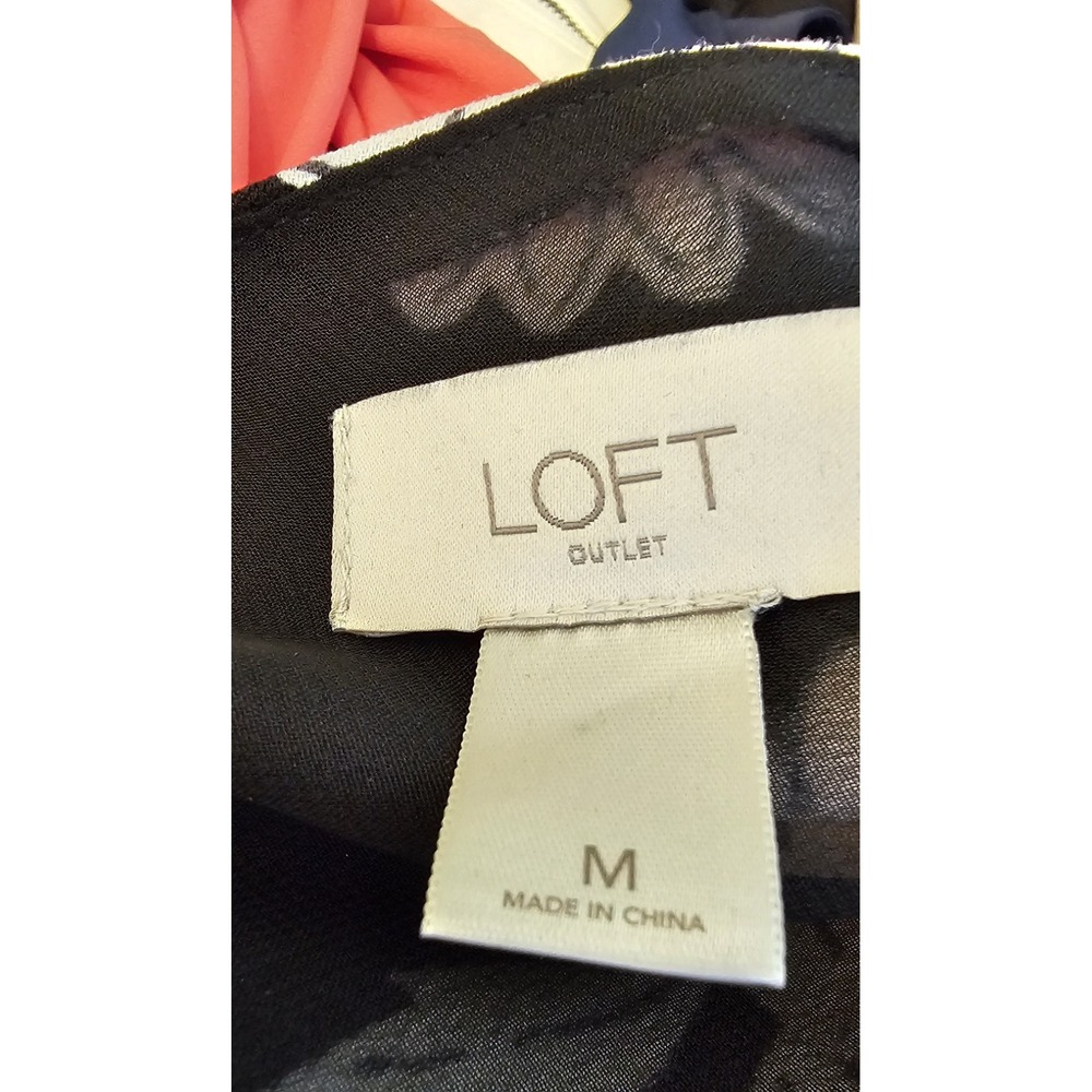 Loft Jumpsuit Womens Black Floral Print Sleeveless Size Medium - Picture 6 of 9